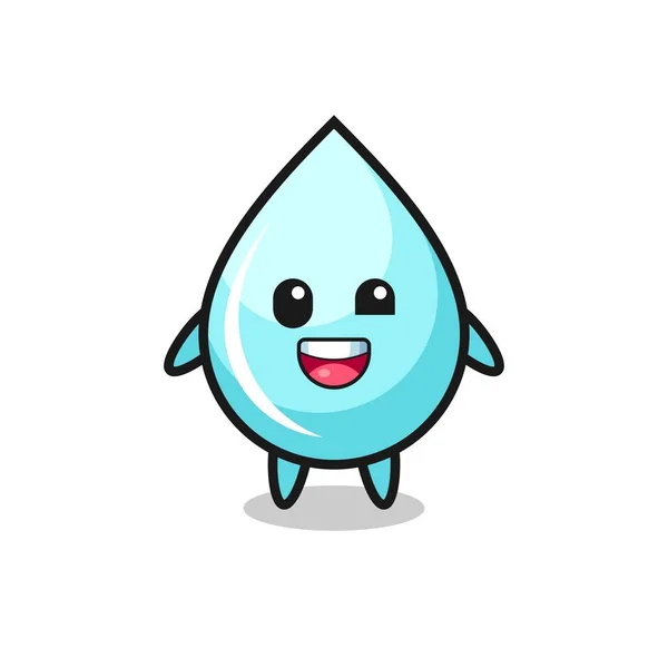 Illust Water Drop Character Awkward Poses Lindo Diseño Estilo Para — Vector de stock