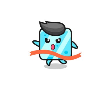 Şirin buz kalıbı çizimi bitişe ulaşıyor, tişört, çıkartma, logo ögesi için şirin bir tasarım.