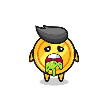 Kusmuklu sevimli madalya karakteri, tişört, çıkartma, logo elementi için şirin bir tasarım.