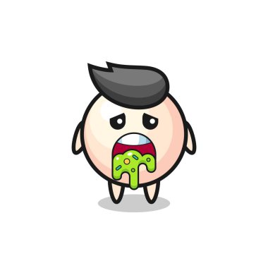 Kusmuklu sevimli inci karakter, tişört, çıkartma, logo elementi için şirin tasarım.