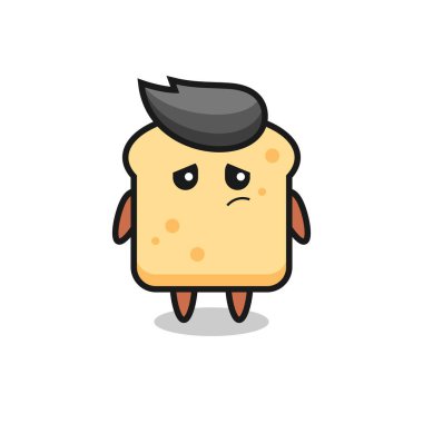 the lazy gesture of bread cartoon character , cute style design for t shirt, sticker, logo element