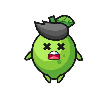 the dead lime mascot character , cute style design for t shirt, sticker, logo element