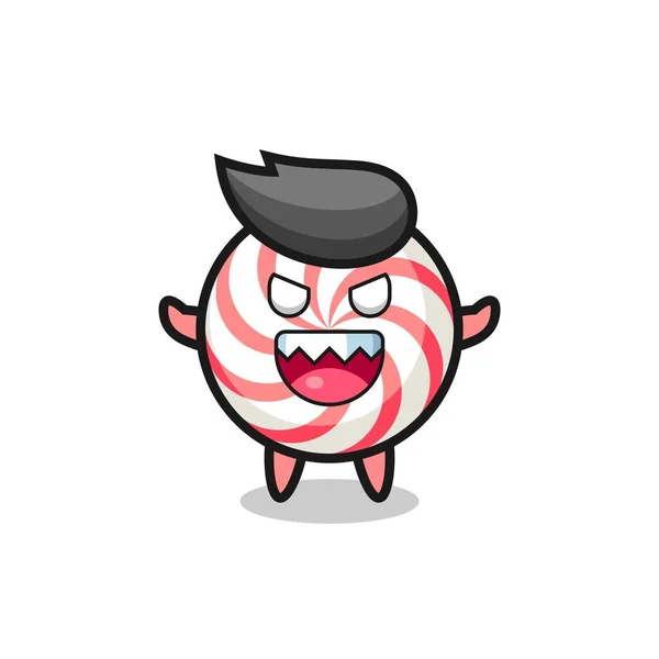 Illustration Personnage Mascotte Bonbons Maléfiques Design Style Mignon Pour Shirt — Image vectorielle