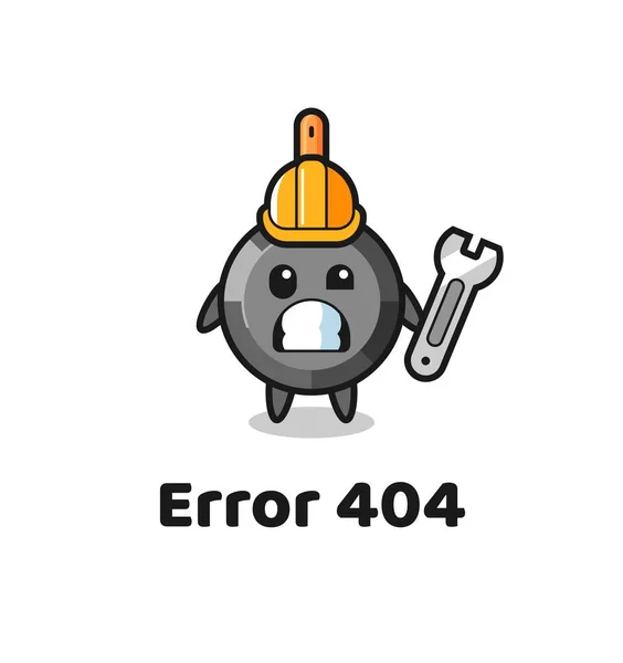 Fout 404 Met Schattige Koekenpan Mascotte Schattig Design Voor Shirt — Stockvector