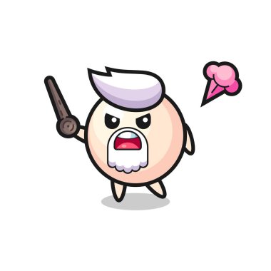 Şirin inci dedem sinirlenmeye başladı. Tişört, çıkartma, logo elementleri için şirin bir tasarım.