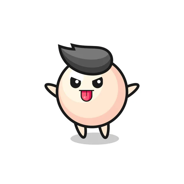 Naughty Pearl Character Mocking Pose Cute Style Design Shirt Sticker — 图库矢量图片