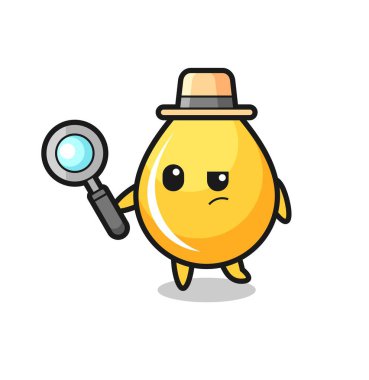 Bal damlası dedektifi bir davayı inceliyor. Tişört, çıkartma ve logo için şirin bir tasarım.