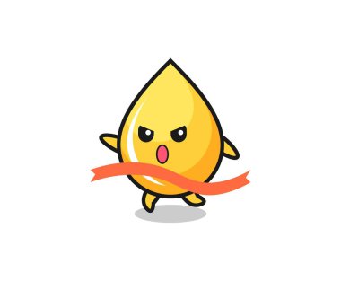 Şirin Bal Damlası illüstrasyonu sona yaklaşıyor, tişört, etiket, logo elementi için şirin bir tasarım.