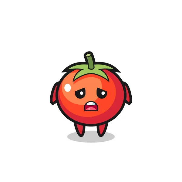 Expresión Decepcionada Los Tomates Dibujos Animados Lindo Diseño Estilo Para — Archivo Imágenes Vectoriales