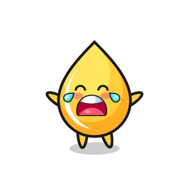 Ağlayan bal damlası güzel bebek, tişört, çıkartma, logo elementi için şirin tasarım.