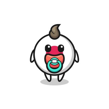 bebek japan bayrağı karikatür karakteri emzik, tişört, çıkartma, logo elementi için şirin bir tasarım