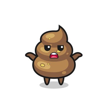 Kaka maskotu karakteri, ne bileyim, tişört, çıkartma, logo elementi için şirin bir tasarım diyor.