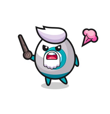 Şirin roket dedem sinirlenmeye başladı. Tişört, çıkartma, logo elementleri için şirin bir tasarım.