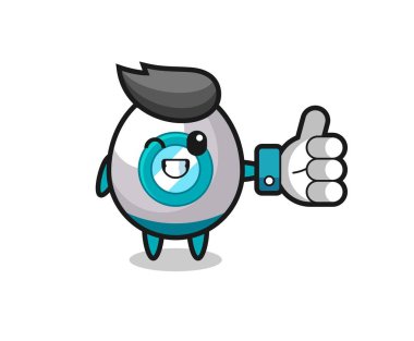 Sosyal medya simgesine sahip şirin roket, tişört, etiket, logo ögesi için sevimli stil tasarımı