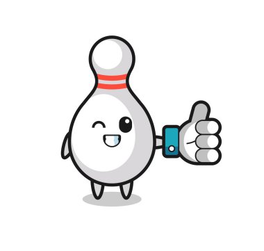 Sosyal medya sembolü, tişört, çıkartma, logo ögesi için şirin bir tasarım.