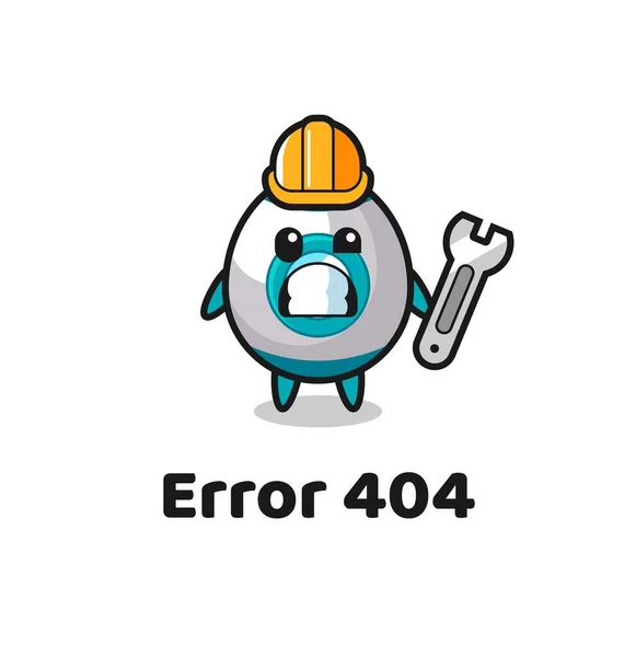 Erreur 404 Avec Mascotte Mignon Fusée Conception Style Mignon Pour — Image vectorielle