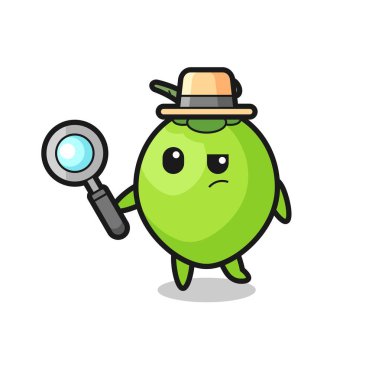 Hindistan cevizi dedektifi karakteri bir davayı analiz ediyor.