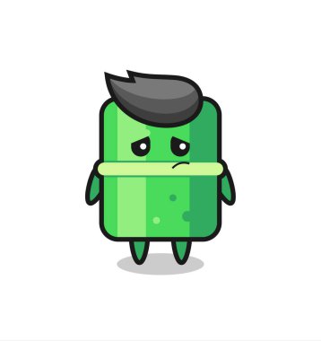 Bambu çizgi film karakterinin tembel jesti, tişört, çıkartma, logo elementi için şirin tasarım.