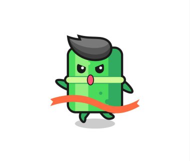 Şirin bambu çizimi bitişe ulaşıyor, tişört, etiket, logo elementi için şirin bir tasarım.