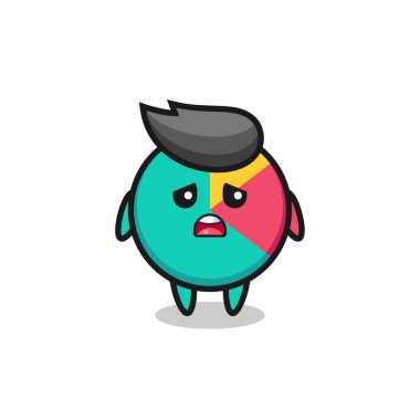 Çizgi filmin hayal kırıklığına uğramış ifadesi, tişört, etiket, logo ögesi için şirin bir tasarım.