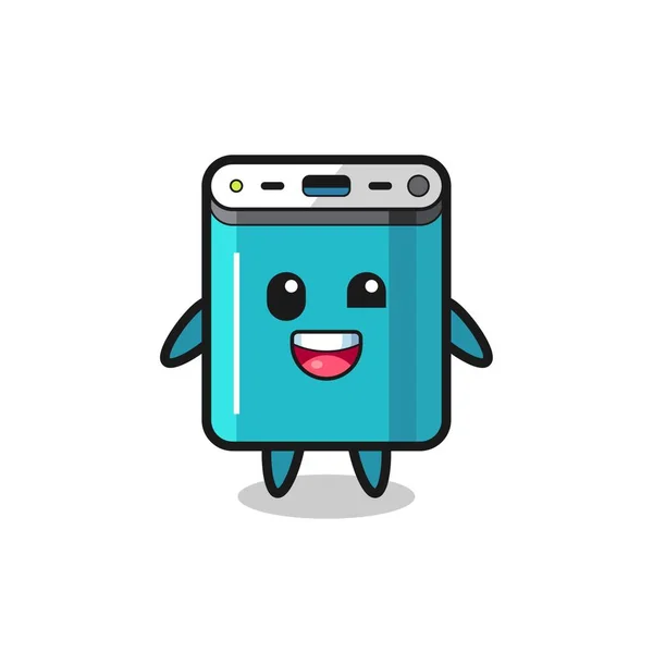 Illust Power Bank Character Awkward Poses Lindo Diseño Estilo Para — Archivo Imágenes Vectoriales