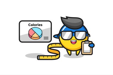 Ukrayna bayrak maskotu tasviri dietisyen, tişört, etiket, logo elementi için şirin bir tasarım.