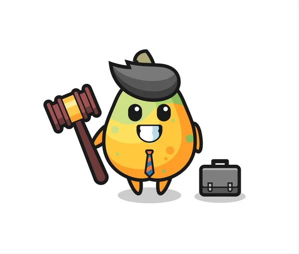 Illustration Mascotte Papaye Tant Avocat Design Style Mignon Pour Shirt — Image vectorielle