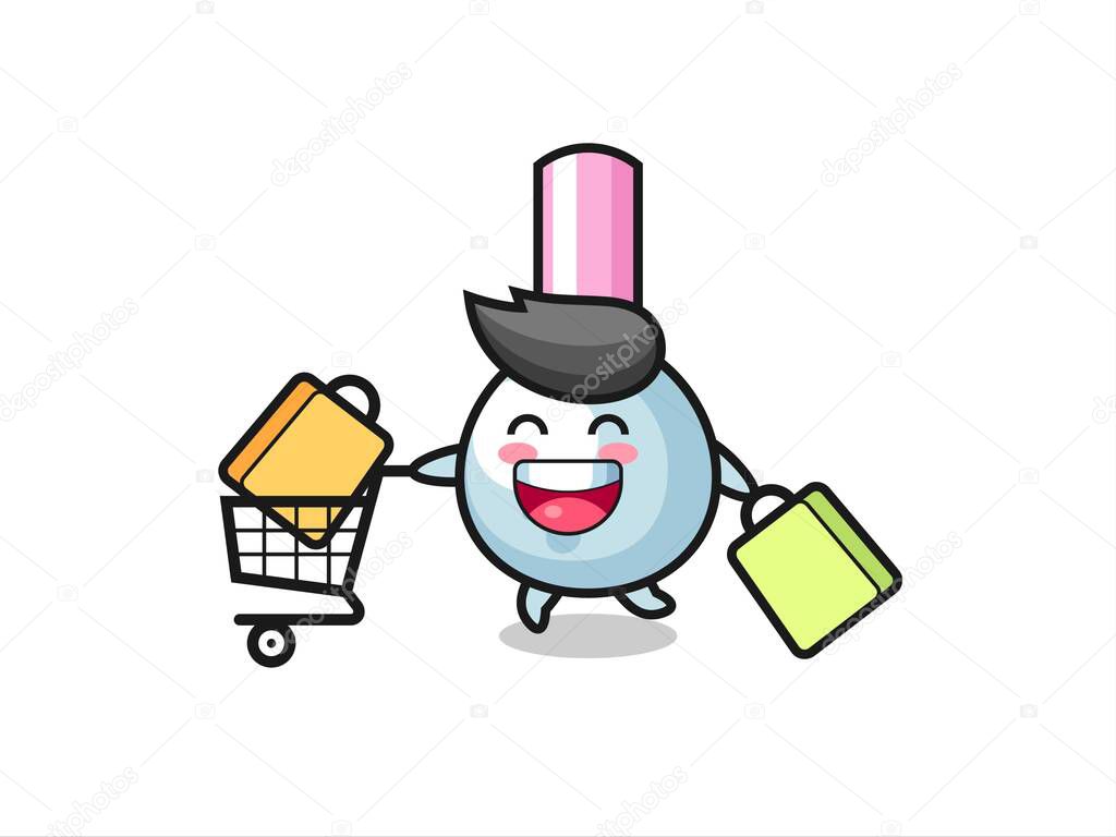 black Friday illustration with cute cotton bud mascot , cute style design for t shirt, sticker, logo element