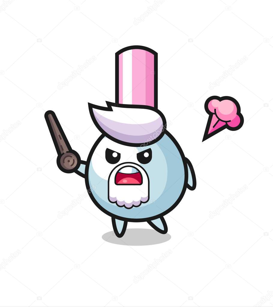 cute cotton bud grandpa is getting angry , cute style design for t shirt, sticker, logo element