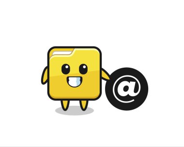 Sembolün yanında duran dizinin çizgi film çizimi t-shirt, etiket, logo ögesi için şirin bir tasarım