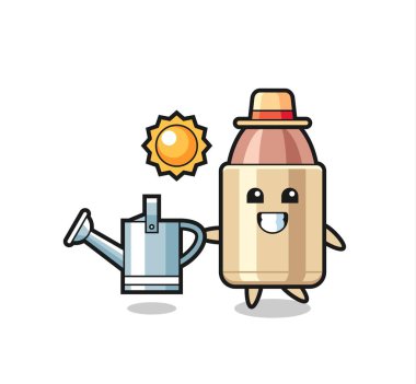 Mermi kutusunun çizgi film karakteri, tişört, çıkartma, logo elementi için şirin tasarım.