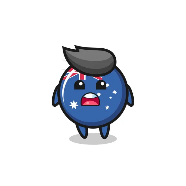 Illustration Badge Drapeau Australie Avec Expression Excuses Disant Que Suis — Image vectorielle