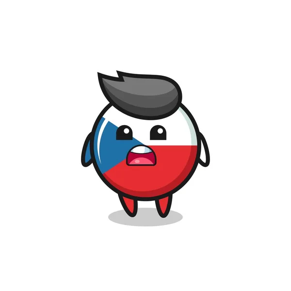 Czech República Bandeira Emblema Ilustração Com Expressão Desculpas Dizendo Que — Vetor de Stock