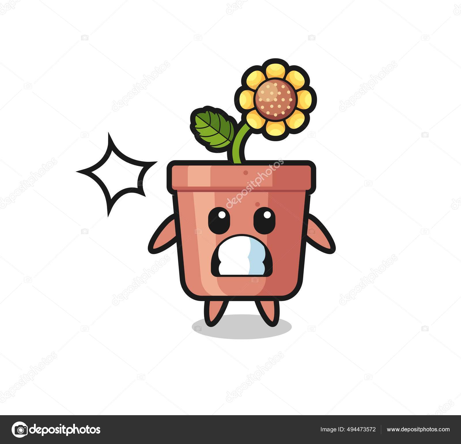 Dibujo Animado Del Carácter Olla Girasol Con Gesto Sorprendido Diseño vector, gráfico vectorial © @ imagen #494473572 Dibujo Animado Del Carácter Olla Girasol Con Gesto Sorprendido Diseño vector, gráfico vectorial © @ imagen #494473572