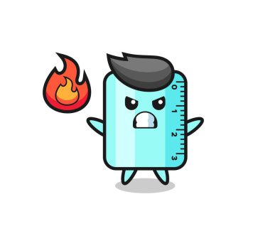 Hakim karakter karikatürü kızgın jest, tişört, etiket, logo ögesi için şirin tasarım