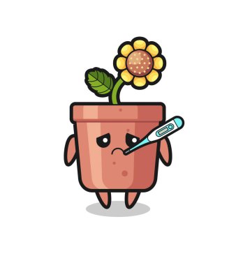 Ateşli ayçiçeği maskotu karakteri, tişört, çıkartma, logo elementi için şirin bir tasarım.