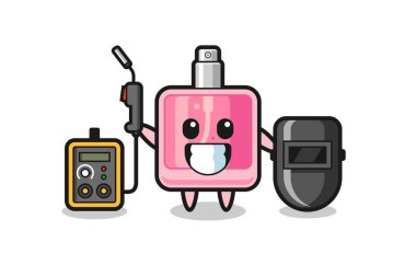 Tişört, çıkartma, logo elementi için sevimli bir tasarım kaynağı olarak parfümün karakter maskotu