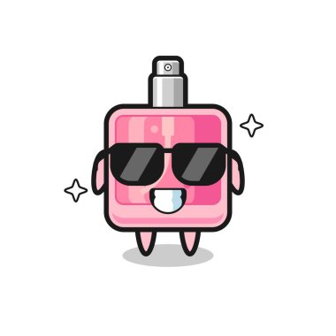 Parfümünün karikatür maskotu, hoş bir jest, tişört, çıkartma, logo elementi için hoş bir tasarım.