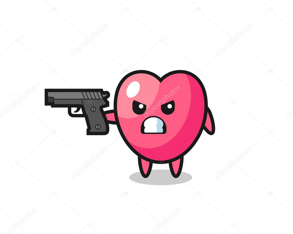 Vettoriale stockSimpatico Cuore Simbolo Personaggio Sparare Con Una Pistola  Design Stile di ©heriyusuf.rap@gmail.com #494477172, image size:1024x819