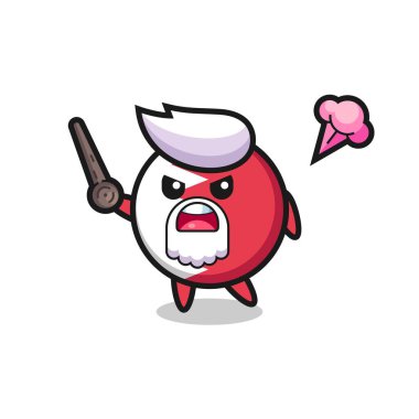 Şirin Bahreyn bayrağı rozeti. Dedem sinirlenmeye başladı. Tişört, çıkartma ve logo için şirin bir tasarım yapıyor.