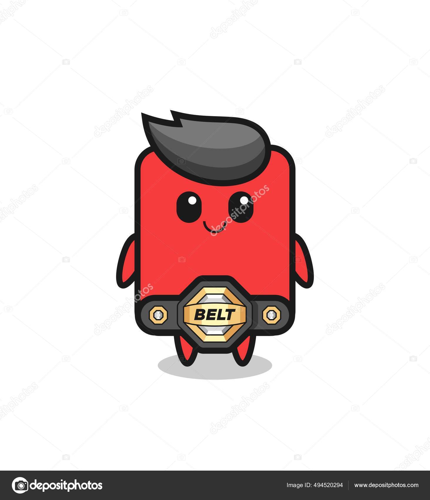 Mma Fighter Red Card Mascot Belt Cute Style Design Shirt Vetor de  ©heriyusuf.rap@gmail.com 494520294, image size:1463x1700