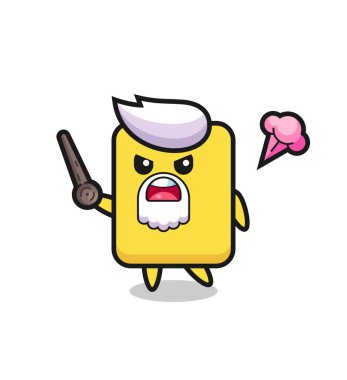 cute yellow card grandpa is getting angry , cute style design for t shirt, sticker, logo element
