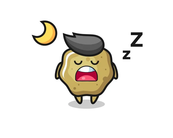 Loose Stools Character Illustration Sleeping Night Cute Style Design Shirt — Stock Vector
