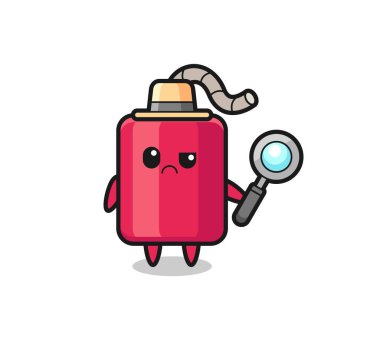 Şirin dinamit maskotu. Tişört, çıkartma, logo elementi için şirin bir tasarım.