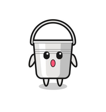 Metal kova çizgi filminin hayret verici ifadesi, tişört, çıkartma, logo elementi için şirin bir tasarım.