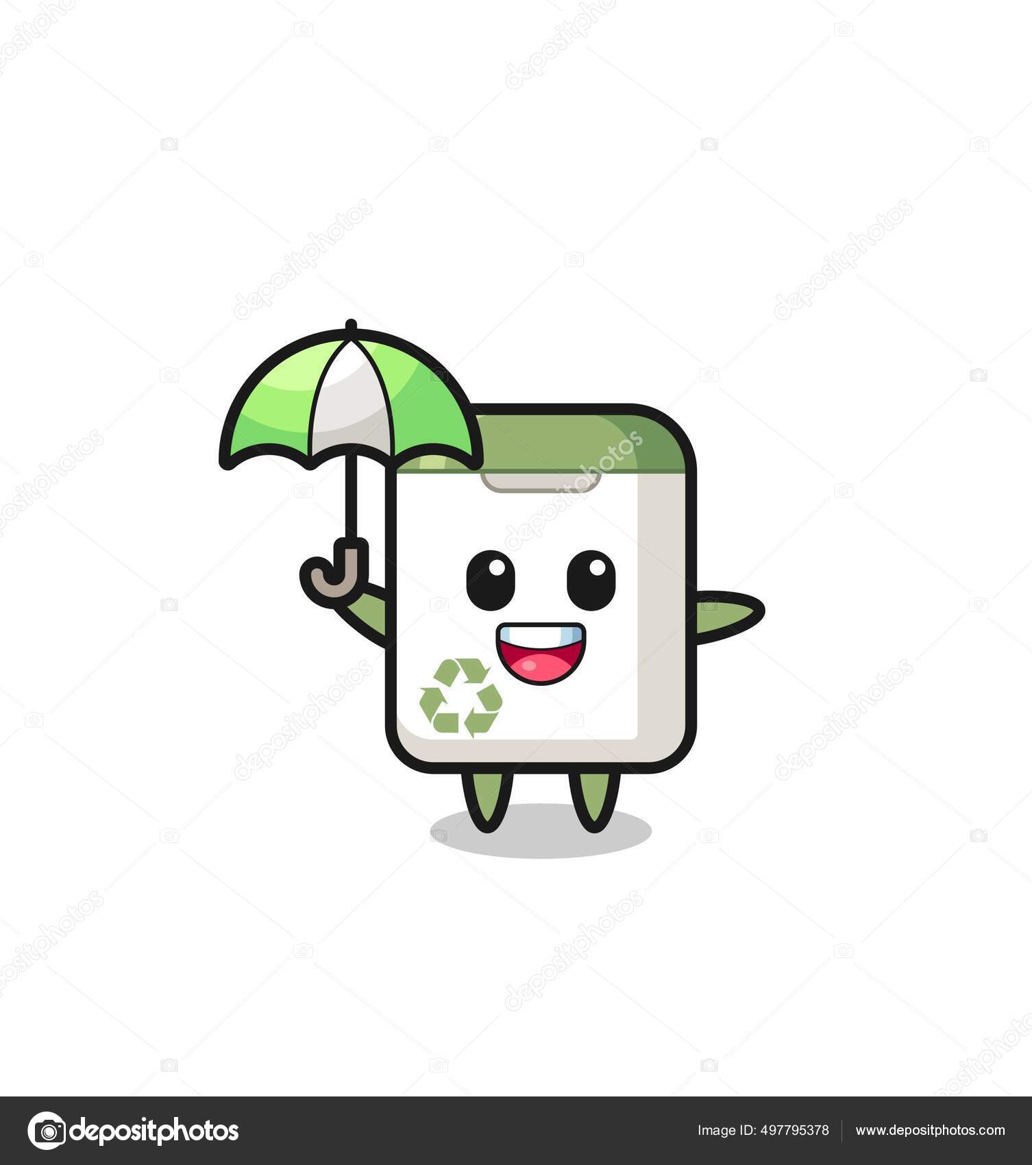 Trash Can Mascot With Thumbs Up Stock Illustration - Download