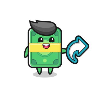 Şirin para sosyal medya paylaşımı sembolü, tişört, etiket, logo ögesi için şirin tasarım