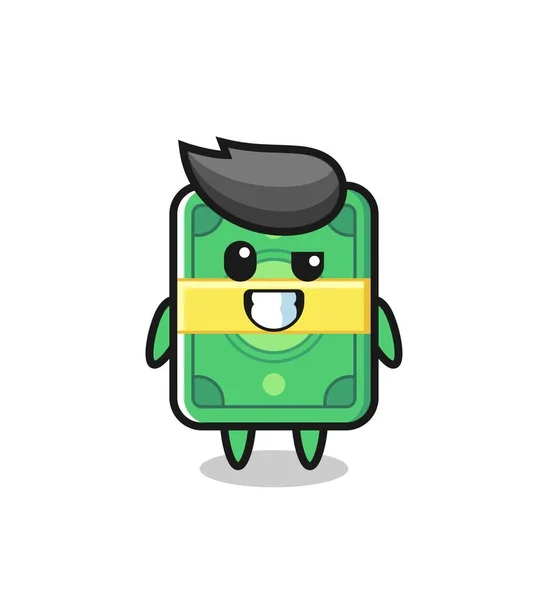 Mascotte Argent Mignon Avec Visage Optimiste Conception Style Mignon Pour — Image vectorielle