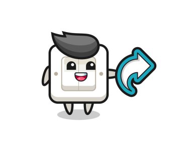 Şirin ışık anahtarı sosyal medya paylaşım sembolü, t-shirt, etiket, logo ögesi için şirin biçim tasarımı