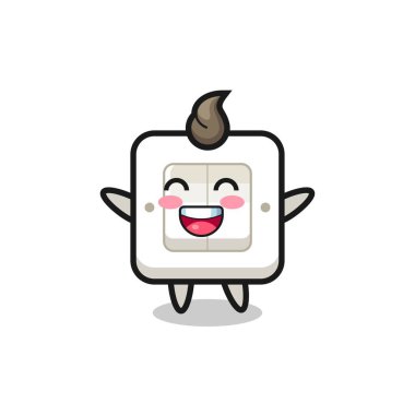 Mutlu bebek ışığı çizgi film karakteri, tişört, çıkartma, logo elementi için şirin tasarım